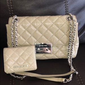 Large Quilted Leather Michael Kors Bag & Wallet!